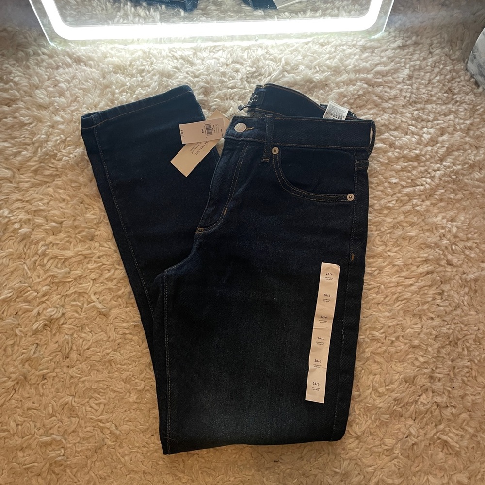 Banana Republic Dark Blue Mid Rise Girlfriend Jean